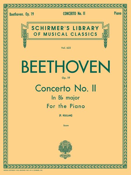 Concerto No. 2 In B Flat Major, Op. 19 : For Piano and Orchestra - reduction For Two Pianos.