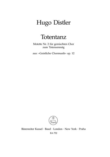 Totentanz : For Speaker, SATB Choir and Flute Ad Lib.