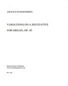 Variations, Op. 40 : For Organ.