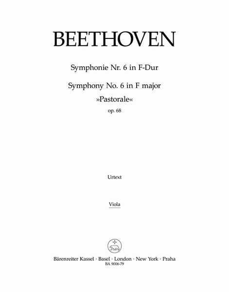 Symphony No. 6 In F Major, Op. 68 (Pastorale) : Viola Part.