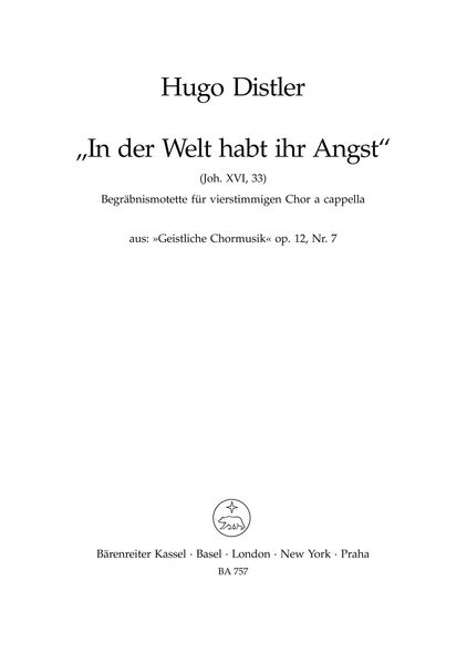 In der Welt Habt Ihr Angst, Op. 12 No. 7.