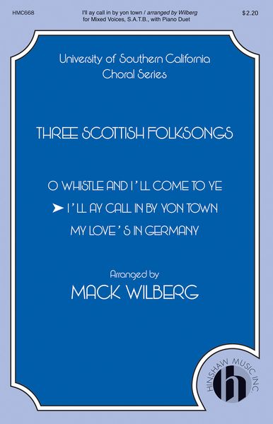 I'll Ay Call In by Yon Town : For SATB Chorus.