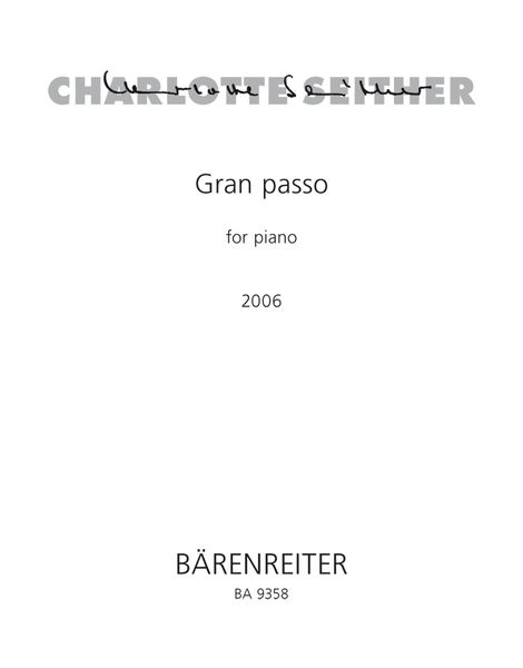 Gran Passo : For Piano (2006).