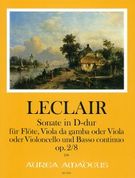 Sonata D-Dur, Op. 2/8 : Für Flöte, Viola Da Gamba Oder Viola Oder Violoncello Und Basso Continuo.