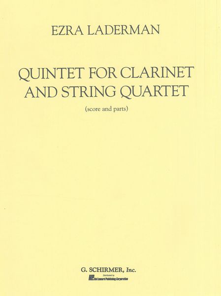 Quintet For Clarinet And String Quartet.
