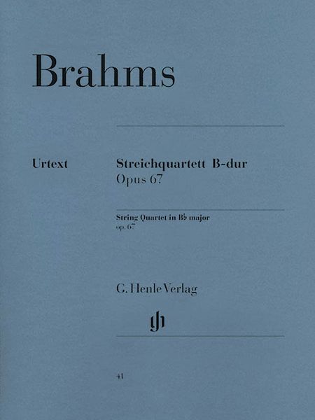 Streichquartett B-Dur, Op. 67 / edited by Salome Reiser.
