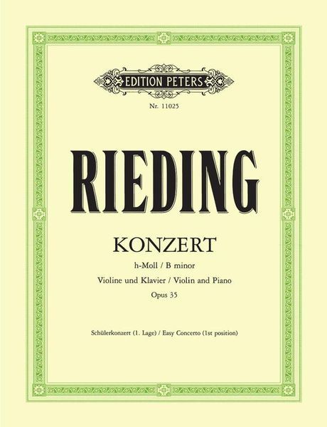 Konzert H-Moll, Op. 35 : Für Violine und Klavier / edited by Franziska Matz.