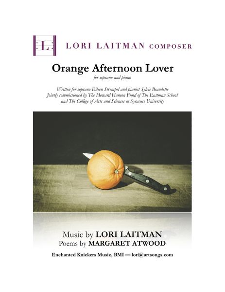 Orange Afternoon Lover : For Soprano Voice And Piano Accompaniment.