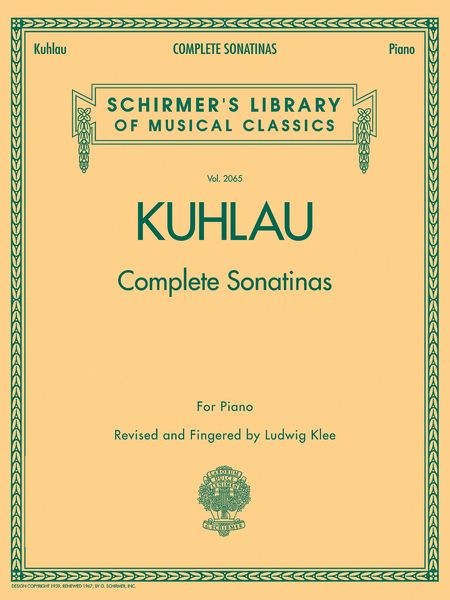 Complete Sonatinas For Piano / Revised And Fingered By Ludwig Klee.