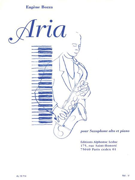 Aria : Pour Saxophone Alto Et Piano.