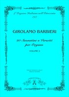 20 Suonatine O Versetti Per Organo, Volume 2 / Edited By Maurizio Machella.