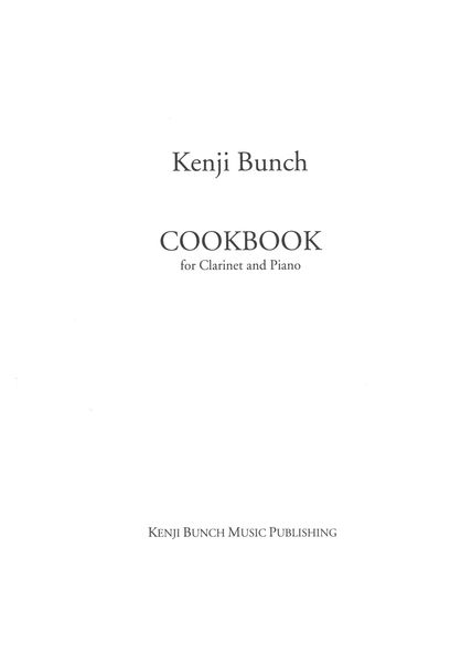 Cookbook : For Clarinet and Piano (2004).