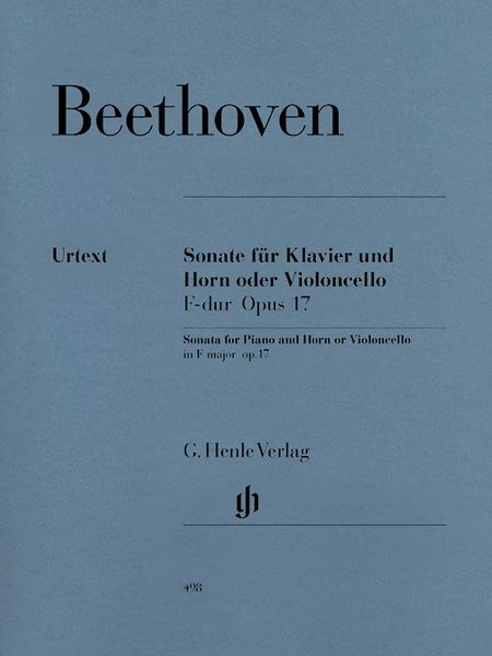 Sonata, Op. 17 : For Cello (Or Horn) and Piano.