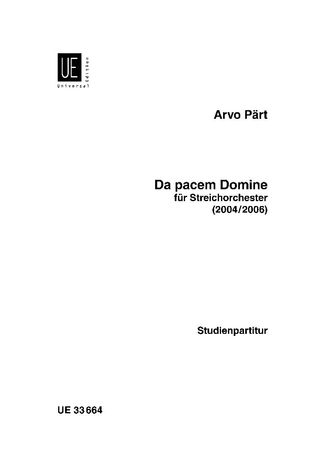 Da Pacem Domine : Für Streichorchester (2004/2006).