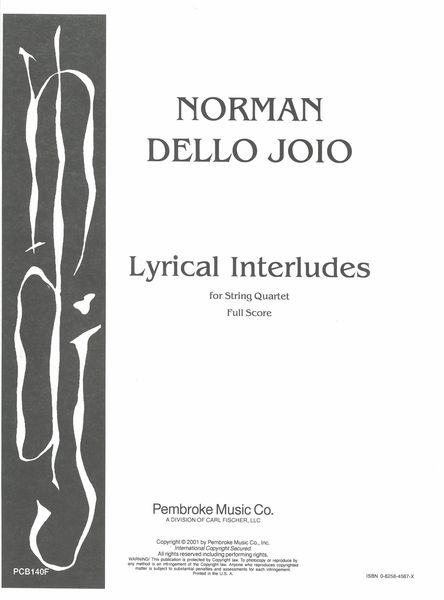 Lyrical Interludes : For String Quartet.
