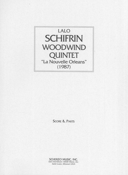 Woodwind Quintet : La Nouvelle Orleans (1987).