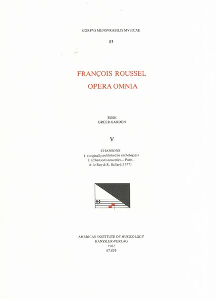 Opera Omnia, Vol. 5 / edited by Greer Garden.