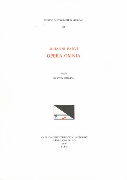 Opera Omnia / edited by Barton Hudson.
