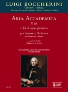 Aria Accademica, G 555 (Tu Di Saper Procura) : Per Soprano E Orchestra / Ed. Christian Speck.