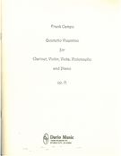 Quintetto Vicentino, Op. 71 : For Clarinet, Violin, Viola, Violoncello And Piano.