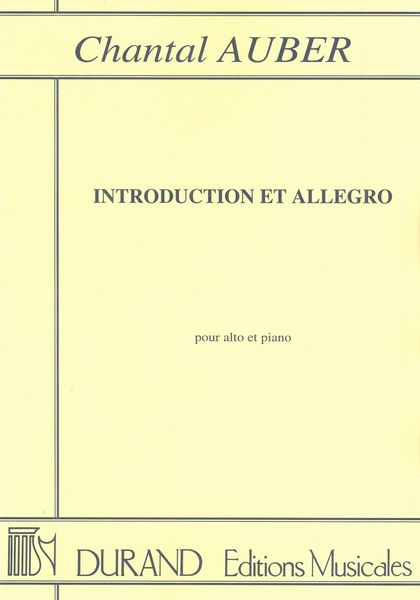 Introduction and Allegro : For Viola and Piano.