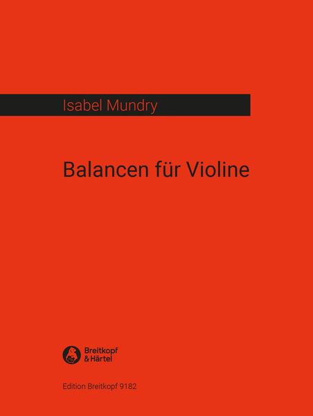 Balancen : Für Violine Solo (2006).