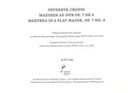 Mazurka In A Flat Major, Op. 7 No. 4.