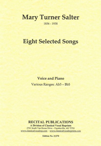 Eight Selected Songs : For Voice and Piano.