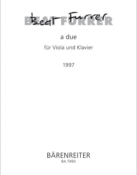 A Due : Für Viola und Klavier (1997).