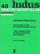 3 Sonaten (1610) : Für Soloinstrumente Und Basso Continuo.