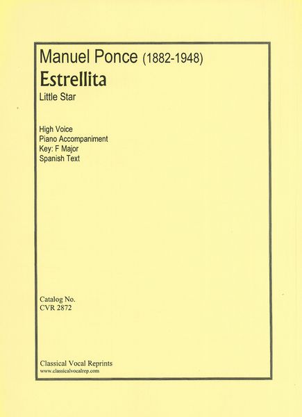 Estrellita = Little Star : For High Voice and Piano.