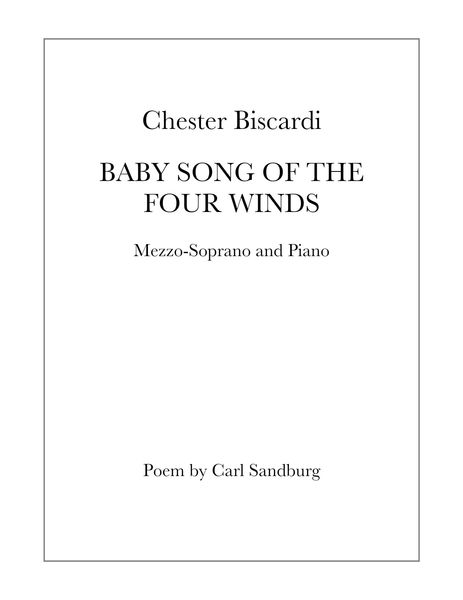 Baby Song Of The Four Winds : For Mezzo-Soprano and Piano.