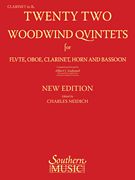Twenty Two Woodwind Quintets : Clarinet Part Only.