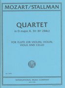 Quartet In D Major, K. 311 (K6 284c) : For Flute (Or Violin), Violin, Viola and Cello.