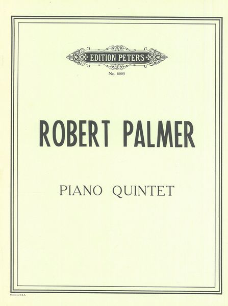 Piano Quintet : For Two Violins, Viola, Cello and Piano.