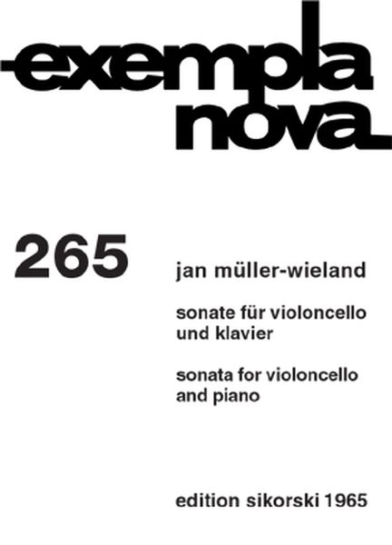 Sonata : For Violoncello And Piano (1994).