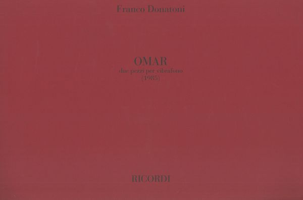 Omar : 2 Pieces For Vibraphone - Score Only.
