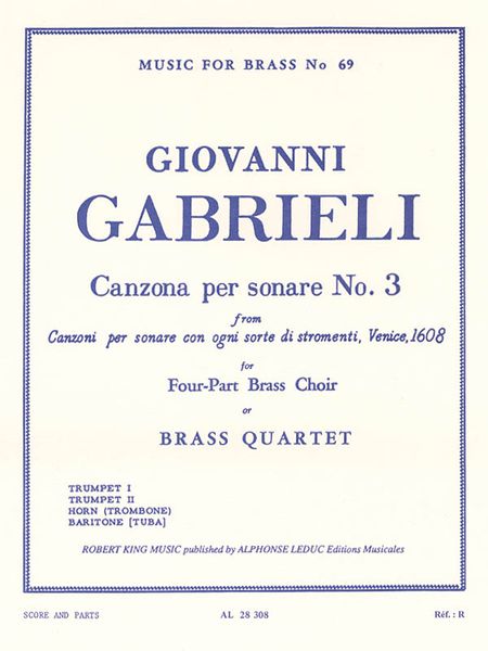 Canzona Per Sonare No. 3 : For Four-Part Brass Choir.