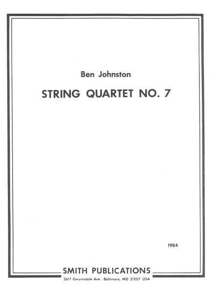 String Quartet No. 7 (1984).