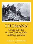 Sonate F-Dur (TWV 43:F4) : Für 2 Violinen, Viola und Basso Continuo / edited by Bernhard Päuler.
