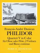 Quartett V In C-Dur : Für Oboe Oder Flöte, 2 Violinen Und Basso Continuo / Edited By Yvonne Morgan.