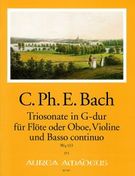 Triosonate In G-Dur : Für Flöte Oder Oboe, Violine und Basso Continuo, Wq 153 / Ed. Bernhard Päuler.