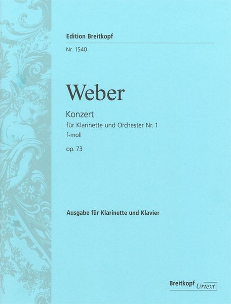 Concerto No. 1 In F Minor, Op. 73 : For Clarinet & Orchestra - Piano reduction (Hausswald).