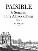 6 Sonaten, Op. 1 : Für 2 Altblockflöten / Edited By Bernhard Päuler.
