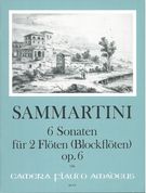 Sechs Sonaten, Op. 6 : Für 2 Flöten (Oboen, Blockflöten) / Edited By Bernhard Päuler.