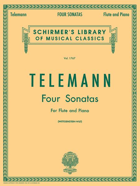 Four Sonatas For : Flute and Piano / edited by Wittgenstein.