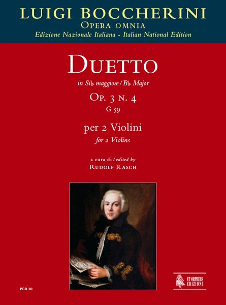 Duetto In Si Bemol Maggiore, Op. 3 N. 4, G 59 : Per 2 Violini / edited by Rudolf Rasch.