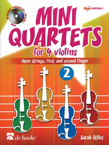 Mini Quartets For 4 Violins, Vol. 2 : First, Second and Third Finger.