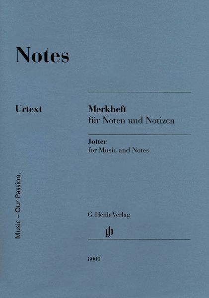 Henle Notes : A Miniature Booklet Of 8-Stave Manuscript Paper.