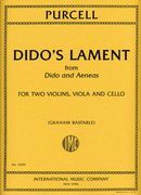 Dido's Lament, From Dido and Aeneas : For String Quartet / arranged by Graham Bastable.